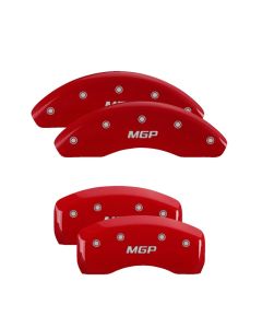 MGP 4 Caliper Covers Engraved Front & Rear MGP Red Finish Silver Characters 2018 Honda Civic - 20222SMGPRD