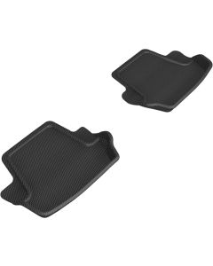 3D MAXpider 20-24 Porsche 911 Carrera/Convertible/S/4/4S (992) Kagu 2nd Row Floormat - Black - L1PO02121509