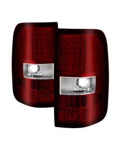 xTune Ford F150 Styleside 04-08 LED Tail Lights Red Clear ALT-ON-FF15004-LED-RC - 5034069