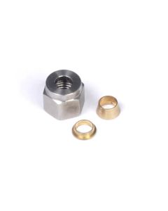 Haltech 1/4in Nut & Brass Ferrule - HT-010808