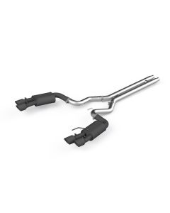 MBRP Street Version 3" Black Coated Catback Exhaust w/ Quad 4" Dual Wall Tips Ford Mustang GT 5.0L 2 - S7205BLK