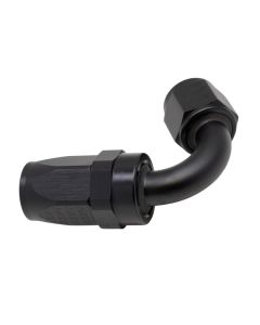 DeatschWerks 8 AN Female Flare Swivel 120-Degree Hose End CPE - Anodized Matte Black - 6-02-0823-B