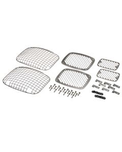 Kentrol 87-95 Jeep Wrangler YJ Billet/Wire Mesh Set 6 Pieces - Polished Silver - 30467