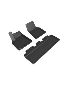 3D MAXpider 21-22 Tesla Model Y 1st & 2nd Row Floormats - Black - L1TL02701509