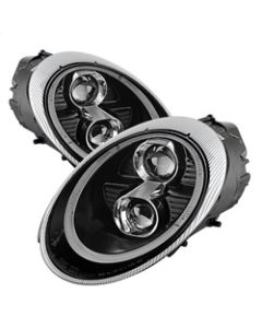 Spyder Porsche 911 997 2005-2009 Projector Headlights Halogen Model DRL LED Blk PRO-YD-P99705-DRL-BK - 5080134