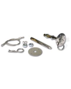 Moroso Chrome Hood Pin Set - 7/16in Diameter - 5in Pin - Steel - 2 Pack - 39021