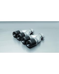 Remus 2006 Peugeot 207 1.4L/1.6L 84mm Black Chrome Straight w/Carbon Insert Tail Pipe Set - 0010 84CB