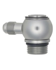 DeatschWerks 10AN ORB Male to 6AN Male Flare Low Profile 90-Degree Swivel - Anodized DW Titanium - 6-02-0420
