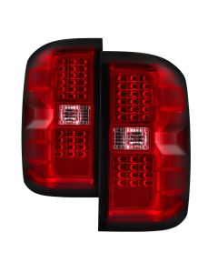 xTune Chevy 1500 14-16 / Silverado 2500HD/3500HD LED Tail Lights - Red Clear ALT-JH-CS14-LED-RC - 9036569