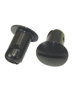 Moroso Quick Fastener - Oval Head - 7/16in x .550in - Aluminum - Black - 10 Pack - 71364
