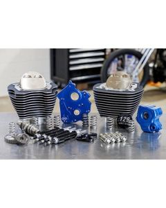 S&S Cycle 2017+ M8 129in Power Pack w/ Black Pushrod Tubes & Gear Drive Cam - Black w/ Highlight - 310-1227