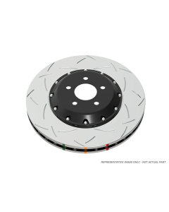 DBA 05-10 Ford Mustang GT V8 Shelby Edition Front Slotted 5000 Series 2 Piece Rotor w/ Black Hat - DBA52124BLKS
