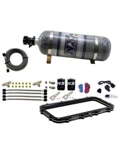 Nitrous Express Holley High Ram Plenum Nitrous Plate Kit w/12lb Bottle - 20940-12