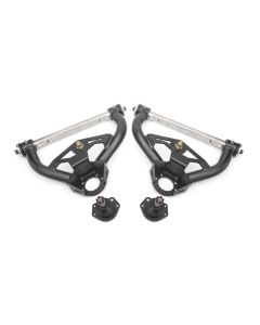 BMR 78-87 GM G-Body Non-Adjustable Upper A-Arms Delrin Std Ball Joint - Black Hammertone - AAU461H