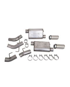 BBK Vari-Tune Axle Back Exhaust Kit 2 Adjustable Performance Mufflers 2-3/4 Pipe 4 in. Tips - 41065