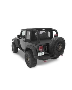 Bestop 07-18 Jeep Wrangler JK 2-Door Halftop Soft Top (Black Diamond) - 53900-35