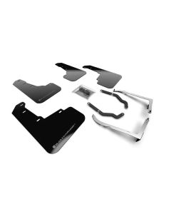 Rally Armor Black UR Mud Flap w/ Silver Logo Subaru XV Crosstrek Lift/AT 18-19- RALL-MF46-LTUR-BLK/S