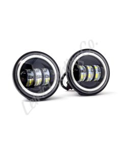 Letric Lighting 4.5in Passing Lamps W/Halo Blk - LLC-LPL-BH