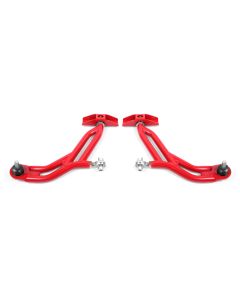 BMR 10-14 Ford Mustang Adj. Lower A-Arms w/ Delrin/Rod End / 18mm Tall Ball Joint - Red - AA751R