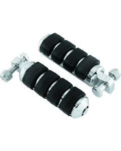 Chrome Kuryakyn ISO Pegs with Male Adapter - Pair