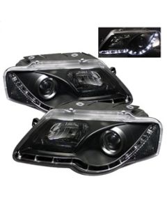 Spyder Volkswagen Passat 06-08 Projector Headlights DRL Black High H1 Low H1 PRO-YD-VP06-DRL-BK - 5012326