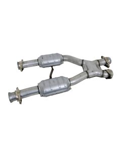 BBK 79-93 Mustang 5.0 Short Mid X Pipe With Catalytic Converters 2-1/2 For BBK Long Tube Headers - 1659