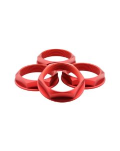 fifteen52 Super Touring (Chicane/Podium) Hex Nut Set of Four - Anodized Red - 52-ST-NUT-RED-SET