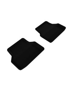 3D MAXpider 2004-2010 BMW 5 Series E60 Kagu 2nd Row Floormats - Black - L1BM05021509