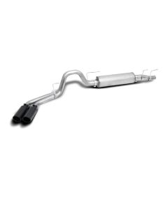 Gibson 21-24 Ford F150 Truck 5.0L 3/2.5in Cat-Back Dual Sport Exhaust System Stainless - Black Elite - 69225B
