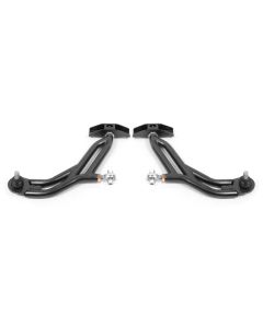 BMR 10-14 Ford Mustang Adj. Lower A-Arms w/ Delrin/Rod End / 18mm Tall Ball Joint - Black Hammertone - AA751H