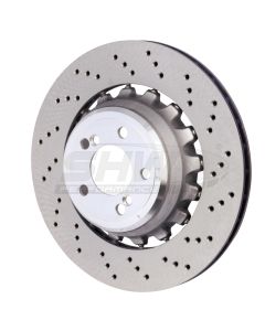 SHW 15-18 BMW X5 M 4.4L Right Rear Cross-Drilled Lightweight Brake Rotor (34212284904) - BRR48504