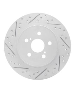 R1 11-17 Lexus Ct200H Rear Left Drilled & Slotted Geo-Carbon Rotor - 830-75029L