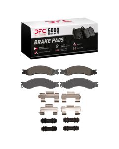 DFC 04-10 Chevrolet C5500 Kodiak Rear 5000 Advanced Semi Metallic Brake Pads and Hardware Kit - 1551-1064-01