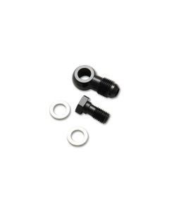 Anodized Black Aluminum Banjo Fitting -3AN Male