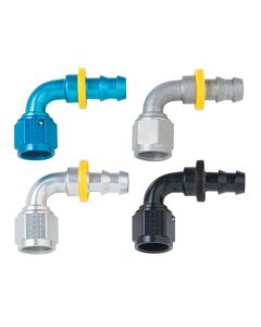 Fragola -6AN Push-Lite End 90 Degree - Blue - 209006