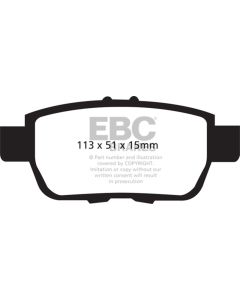 EBC 09-14 Acura TL 3.5 Greenstuff Rear Brake Pads - DP21754