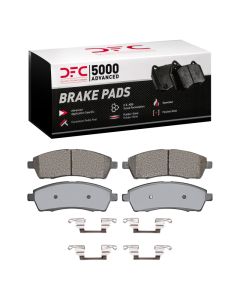 DFC 99-05 Ford F-350 Super Duty 2WD Rear 5000 Advanced Semi Metallic Brake Pads and Hardware Kit - 1551-0757-01