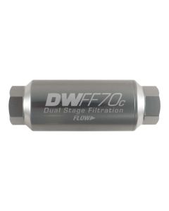 DeatschWerks 10AN Female 10 Micron 70mm Compact In-Line Fuel Filter Kit - 8-03-70C-010K