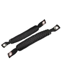 Fishbone Offroad 07-18 Wrangler JK A Pillar Sound Bar Black Paracord Grab Handles - FB55283