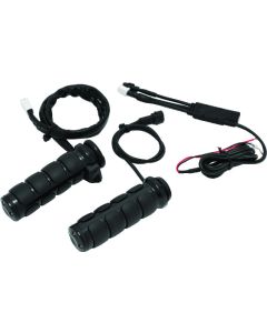 Heated ISO Grips Gloss Black for Throttle-By-Wire