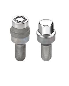 McGard 5 Lug Hex Install Kit w/Locks (Radius Seat Bolt) M14X1.5 / 17mm Hex / 28.1mm Shank L - Chrome - 68020