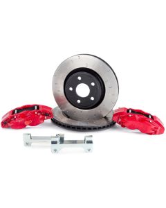 Alcon 2007+ Jeep JK w/ 5x5.5in Hub 357x32mm Rotor 4-Piston Red Calipers Front Brake Upgrade Kit - BKF5459AX13