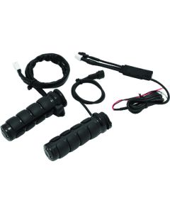 Heated ISO Grips Gloss Black - Kuryakyn 6473