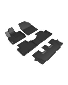 3D Maxpider 20-24 Kia Telluride 8-Seat Kagu Black R1 R2 R3 - L1KA05201509