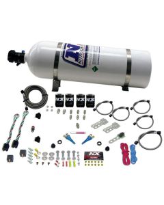 Nitrous Express Ford EFI Dual Stage Nitrous Kit (50-150HP x 2) w/15lb Bottle - 20124-15