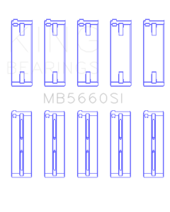 King Engine Bearings Audi/VW Bbz/CAxa/CAva/Azd (Size +0.50mm) Main Bearing Set - MB5660SI0.5