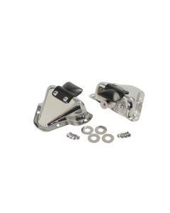Kentrol 81-95 Jeep CJ/Wrangler YJ Interior Door Latch Brackets Pair - Polished Silver - 30513