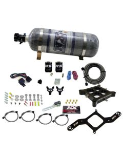 Nitrous Express 4150 Billet Crossbar Pro-Power Nitrous Kit (100-500HP) w/Composite Bottle - 60542-12