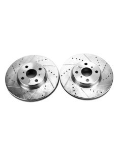 Power Stop 12-18 Toyota Yaris Front Evolution Drilled & Slotted Rotors - Pair - JBR1546XPR
