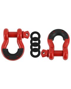 Borne Off-Road Borne D-Ring Shackle Set Red - BNDR-RD